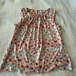 Calvin Klein Women’s Pleat Neck Floral Sleeveless Top Size XL